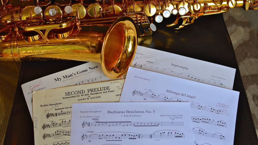 Yamaha YAS-875 EX with the Aria music I  played on this horn